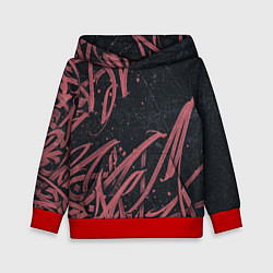 Детская толстовка Бордовое граффити