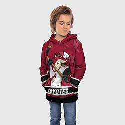 Толстовка-худи детская Arizona Coyotes маскот, цвет: 3D-черный — фото 2
