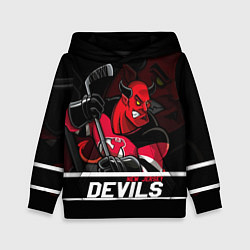 Толстовка-худи детская New Jersey Devils маскот, цвет: 3D-черный