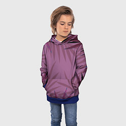 Толстовка-худи детская Розовая пальма, цвет: 3D-синий — фото 2