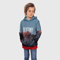Толстовка-худи детская Горы судьба, цвет: 3D-красный — фото 2