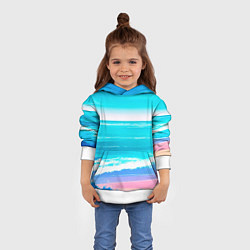 Толстовка-худи детская Морской бриз-арт, цвет: 3D-белый — фото 2