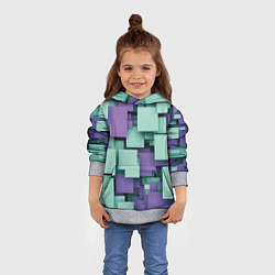 Толстовка-худи детская Trendy geometric pattern, цвет: 3D-меланж — фото 2