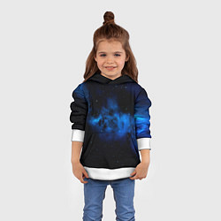 Толстовка-худи детская Пояс галактик, цвет: 3D-белый — фото 2