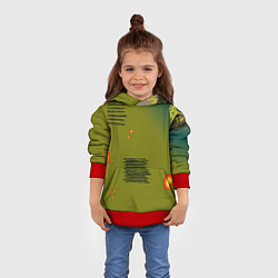 Толстовка-худи детская Art chaos, цвет: 3D-красный — фото 2