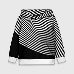 Толстовка-худи детская Trendy raster pattern, цвет: 3D-белый