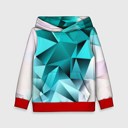Толстовка-худи детская Green abstraction, цвет: 3D-красный