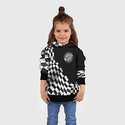 Толстовка-худи детская Chrysler racing flag, цвет: 3D-черный — фото 2