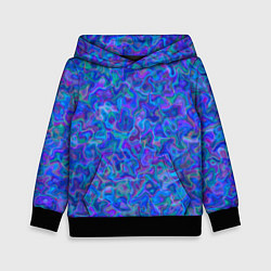 Толстовка-худи детская Разводы масла на воде, цвет: 3D-черный