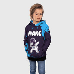 Толстовка-худи детская Макс космонавт даб, цвет: 3D-черный — фото 2