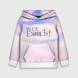 Толстовка-худи детская Blue Exorcist sky clouds, цвет: 3D-белый