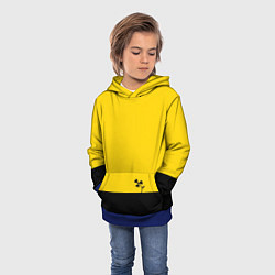 Толстовка-худи детская Атомный цветок, цвет: 3D-синий — фото 2