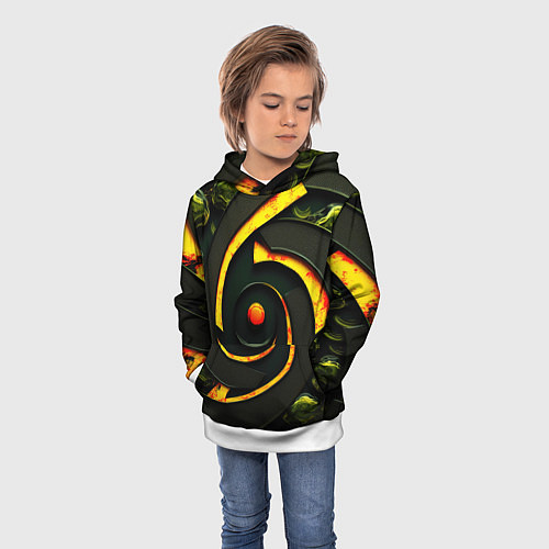 Детская толстовка Круговорот текстур / 3D-Белый – фото 3