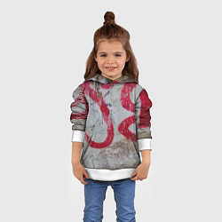 Толстовка-худи детская Граффити на стене, цвет: 3D-белый — фото 2