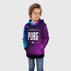 Толстовка-худи детская PUBG gaming champion: рамка с лого и джойстиком на, цвет: 3D-черный — фото 2