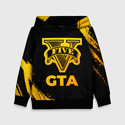 Толстовка-худи детская GTA - gold gradient, цвет: 3D-черный