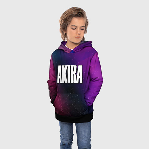 Детская толстовка Akira gradient space / 3D-Черный – фото 3