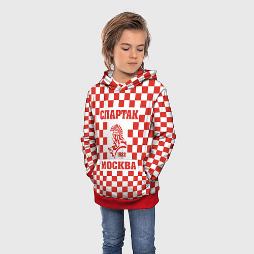 Детская толстовка FCSM - Спартак / 3D-Красный – фото 3