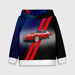Толстовка-худи детская Американский маслкар Pontiac Firebird 3 поколение, цвет: 3D-белый