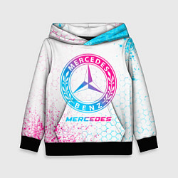 Толстовка-худи детская Mercedes neon gradient style, цвет: 3D-черный