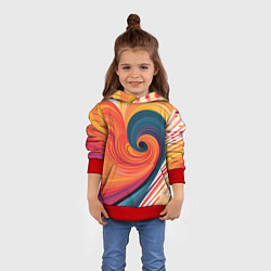 Толстовка-худи детская Вихрь цвета, цвет: 3D-красный — фото 2