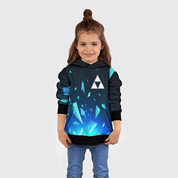 Толстовка-худи детская Zelda взрыв частиц, цвет: 3D-черный — фото 2