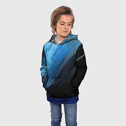 Толстовка-худи детская Black blue style, цвет: 3D-синий — фото 2