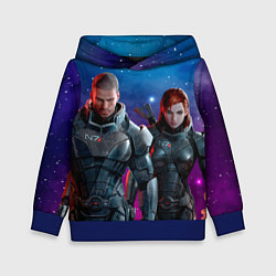 Толстовка-худи детская Mass Effect N7 space, цвет: 3D-синий