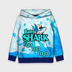 Толстовка-худи детская Baby Shark Doo-Doo-Doo, цвет: 3D-синий