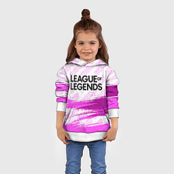 Толстовка-худи детская League of Legends pro gaming: символ сверху, цвет: 3D-белый — фото 2