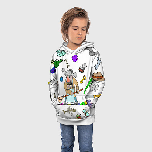 Детская толстовка Дворничек / 3D-Белый – фото 3