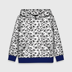 Детская толстовка Море глаз на белом фоне