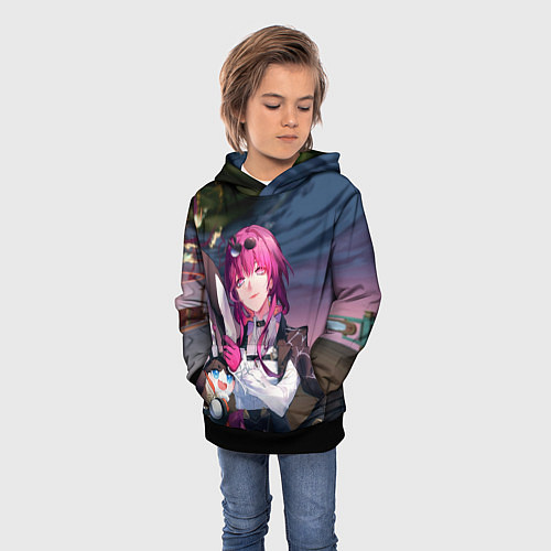 Детская толстовка Кафка с Пом-Пом / 3D-Черный – фото 3