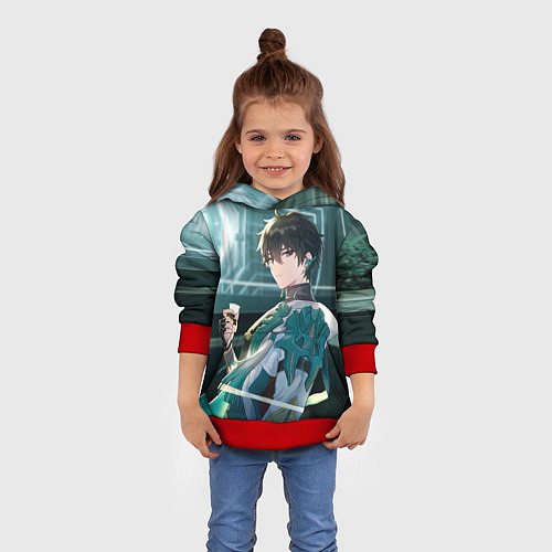 Детская толстовка Дань Хэн в общем вагоне / 3D-Красный – фото 4