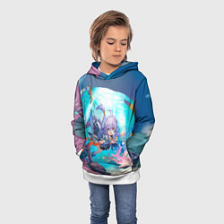 Толстовка-худи детская Байлу электрический тип, цвет: 3D-белый — фото 2