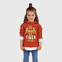 Толстовка-худи детская Tiger - боец, цвет: 3D-белый — фото 2