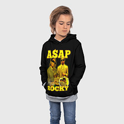 Толстовка-худи детская Asap Rocky, rapper, цвет: 3D-меланж — фото 2