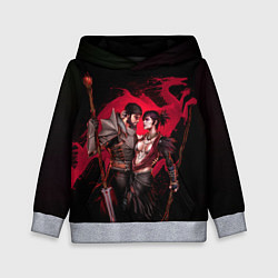 Толстовка-худи детская Серый страж и Морриган, цвет: 3D-меланж