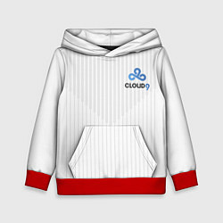 Толстовка-худи детская Cloud9 white, цвет: 3D-красный