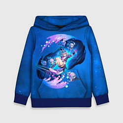 Толстовка-худи детская Хонкай Стар Рейл: Серебряный Волк, цвет: 3D-синий