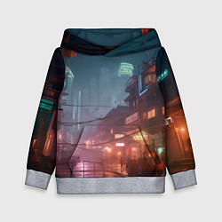 Детская толстовка Киберпанк город будущего