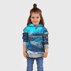 Толстовка-худи детская Подводный мир сабнавтики, цвет: 3D-меланж — фото 2