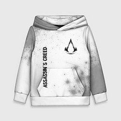 Толстовка-худи детская Assassins Creed glitch на светлом фоне: надпись, с, цвет: 3D-белый