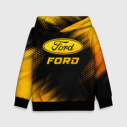Толстовка-худи детская Ford - gold gradient, цвет: 3D-черный