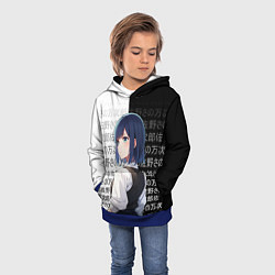 Толстовка-худи детская Аканэ Курагава - Дитя айдола, цвет: 3D-синий — фото 2