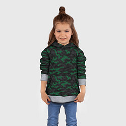 Толстовка-худи детская Точечный камуфляжный узор Spot camouflage pattern, цвет: 3D-меланж — фото 2