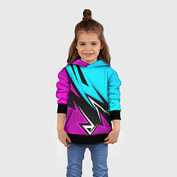 Толстовка-худи детская Неоновая униформа для зала, цвет: 3D-черный — фото 2