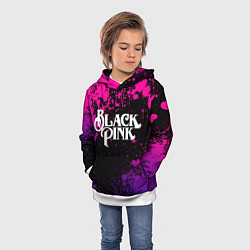 Толстовка-худи детская Blackpink - neon, цвет: 3D-белый — фото 2