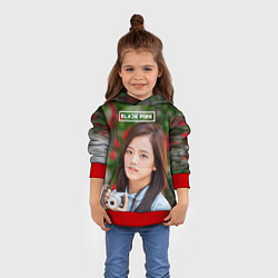 Толстовка-худи детская Blackpink Jisoo, цвет: 3D-красный — фото 2