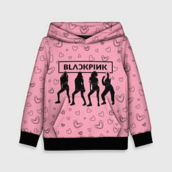 Толстовка-худи детская Blackpink силуэт, цвет: 3D-черный